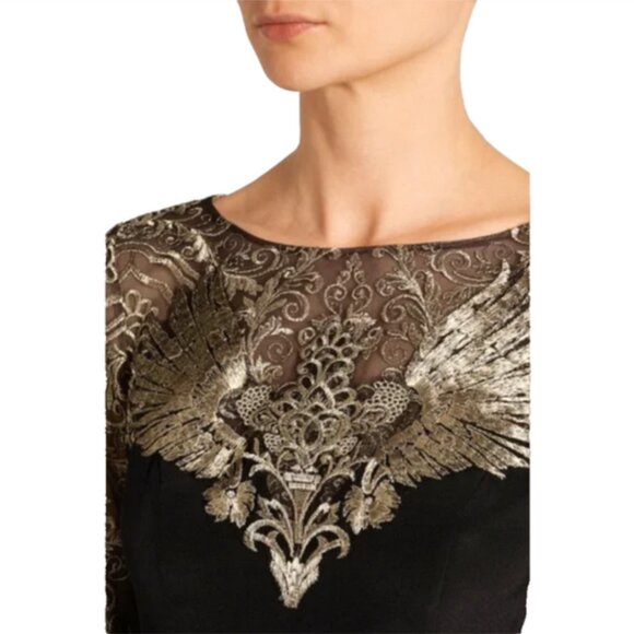 Marchesa Notte Embroidered Formal Gown - Picture 3 of 6